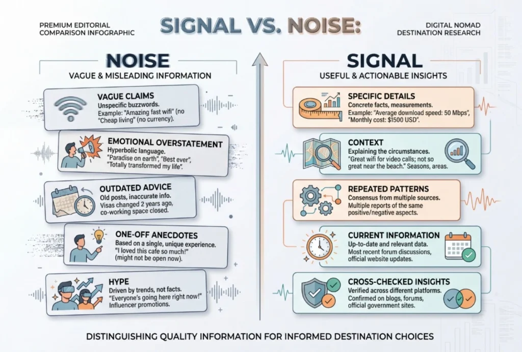 How Digital Nomads Can Research Destinations Without Getting Lost in Online Noise